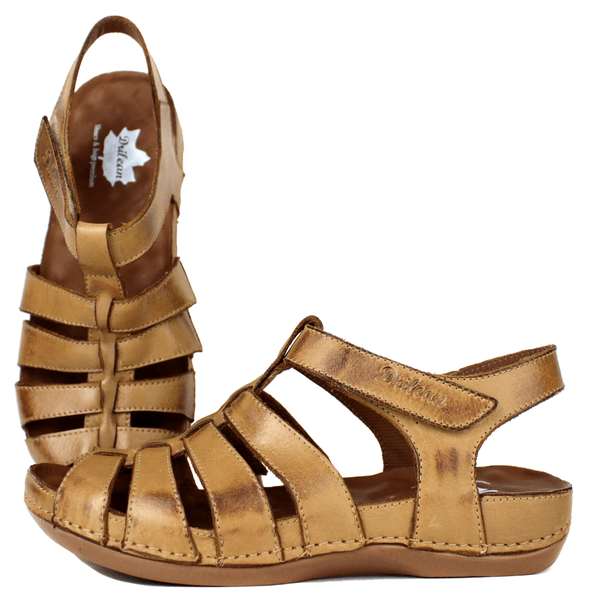 Sandália Bem-Estar Ortopédica em Couro Legítimo - ... - Drilean