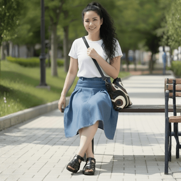 Sandália Bem-Estar Ortopédica em Couro Legítimo - Preto - Sola Preta (BE013) 