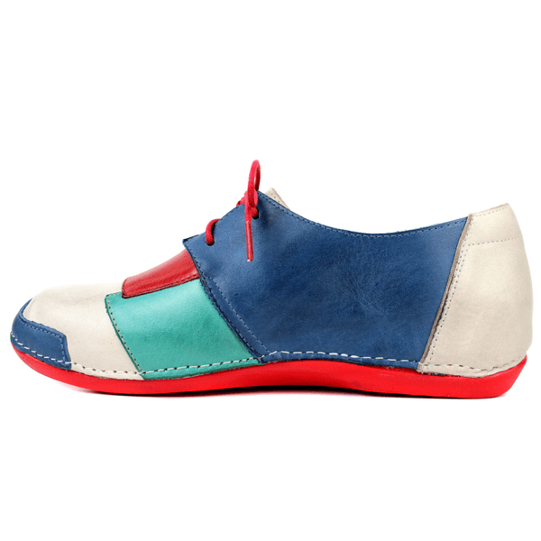 Tênis Bem-Estar Ortopédico em Couro Legítimo - OFF /AZUL /VERMELHO /FENDI /OCEANO - Sola Vermelha (BE026)