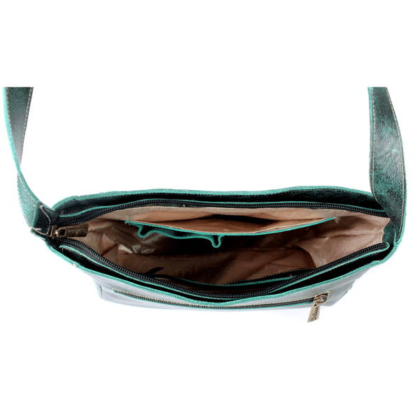 Bolsa 100% em couro legítimo - BIC VERDE/ABOBORA/ONIX/BIC AZUL/OFF/VERMELHO (BM008)