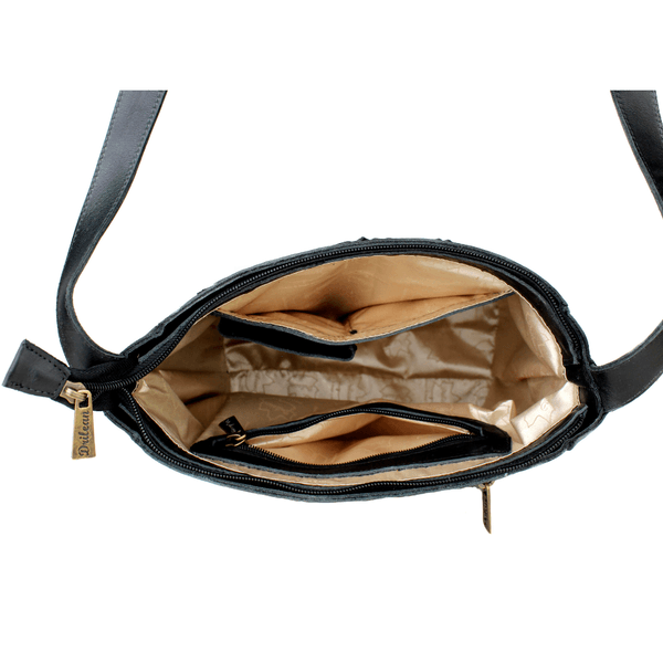Bolsa 100% em couro legítimo - PRETO (BM008)