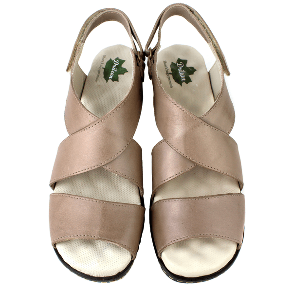 Sandália Feminina de Salto em Couro Legítimo e Palmilha em Gel - Fendi (BR056)