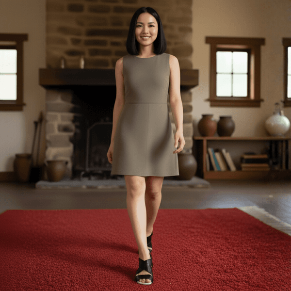 Sandália Feminina de Salto em Couro Legítimo e Palmilha em Gel - Preto (BR056) 