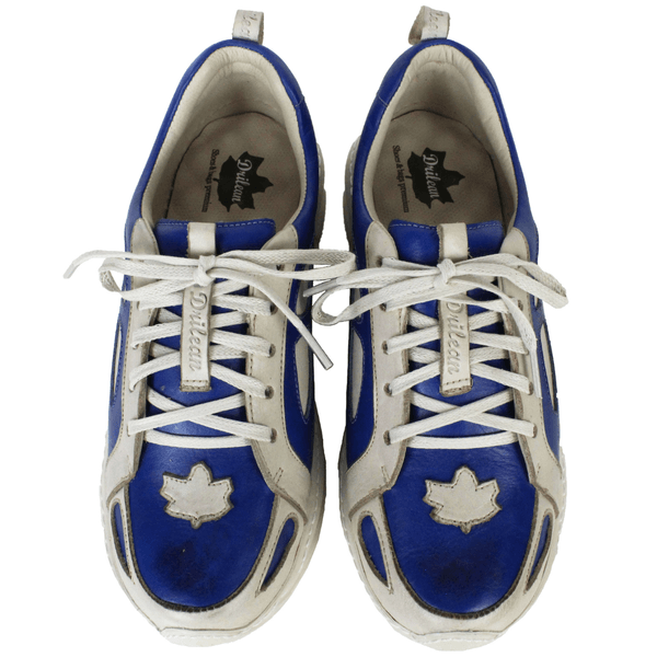 Tênis Feminino em Couro Legítimo com Palmilha em Gel - Royal - Off White - Sola Off (CAF004)