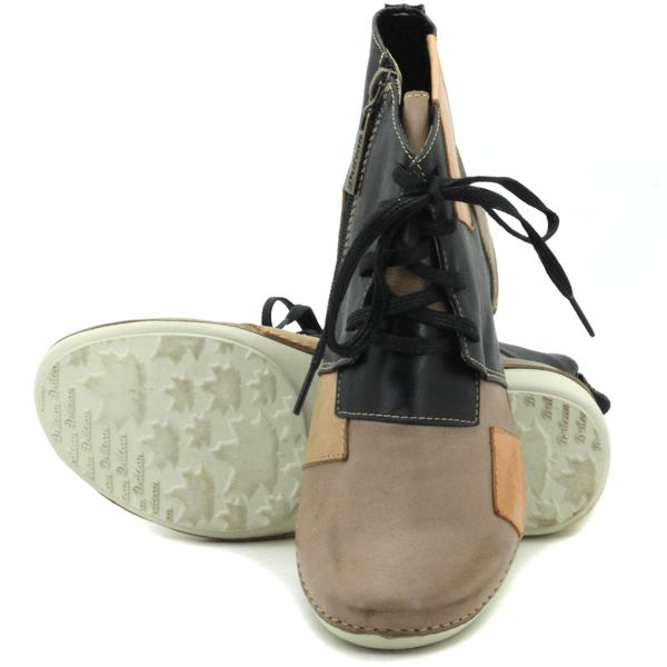 Bota Ortopédica Feminina em Couro Legítimo com Palmilha Gel - Fendi - Preto - Sola Off - 36 (AL001) OUTLET