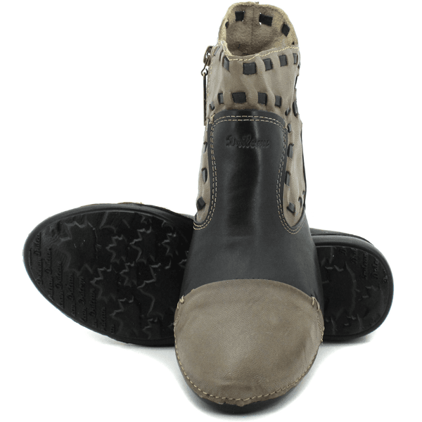 Bota Ortopédica Feminina em Couro Legítimo com Palmilha Gel - Preto - Chumbo - 37 (AL004) OUTLET