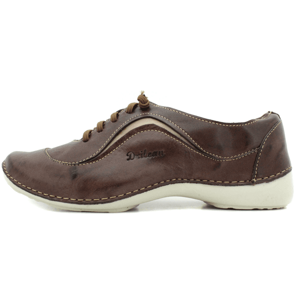 Tênis AL024 Café - Fendi 100% couro com palmilha GEL - 34 ao 43 OUTLET
