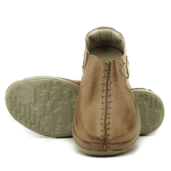 Tênis Feminino em Couro Legítimo com Palmilha Gel - Caramelo - 33 - 36 (AL026) OUTLET