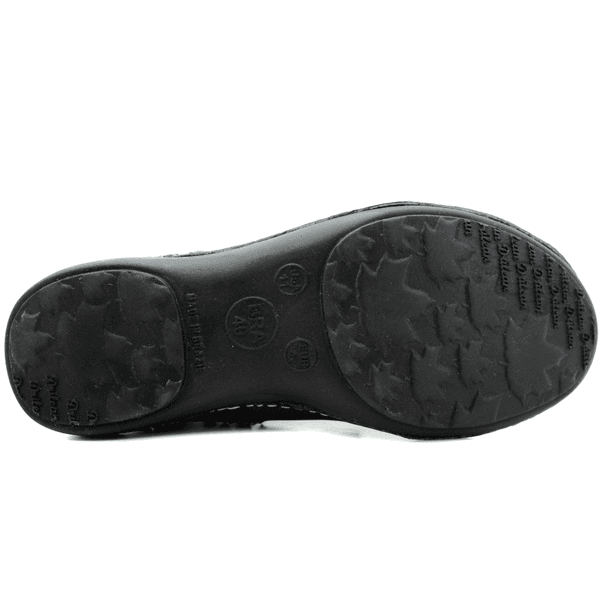 Bota Ortopédica Feminina em Couro Legítimo com Palmilha Gel - Preto - Sola Preta - 38 - 40 (AL035) OUTLET