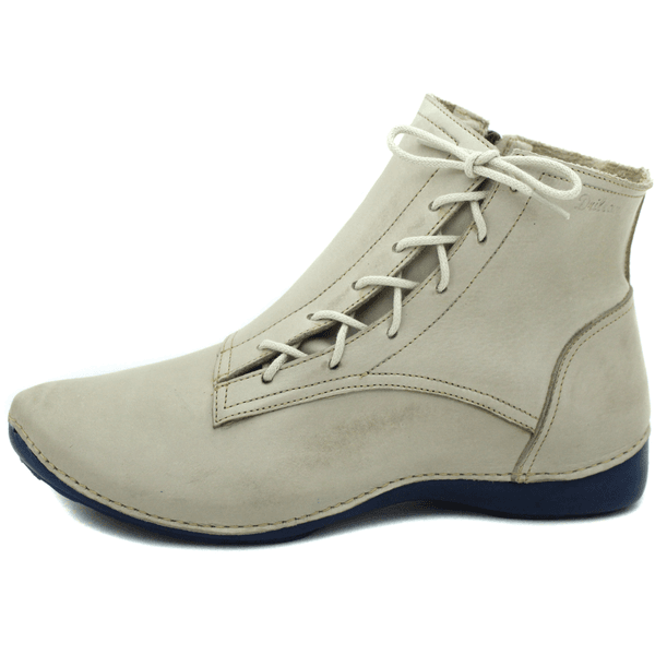Bota Ortopédica Feminina em Couro Legítimo com Palmilha Gel - Off - Sola Azul - 39 (AL035) OUTLET
