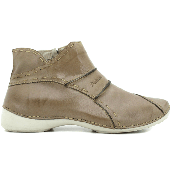 Bota Ortopédica Feminina em Couro Legítimo com Palmilha Gel - Chumbo - Sola Off - 37 (AL037) OUTLET
