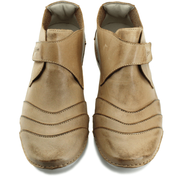 Bota Ortopédica Feminina em Couro Legítimo com Palmilha Gel - Caramelo - Sola Off (AL041)