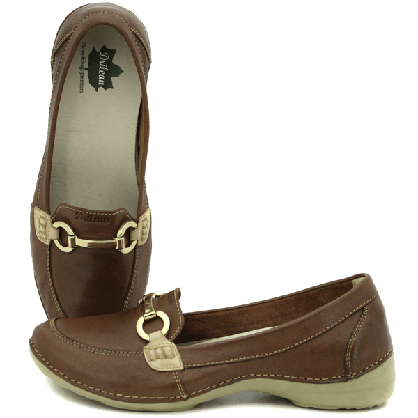 Mocassim Feminino em Couro Legítimo e Palmilha Gel... - Drilean