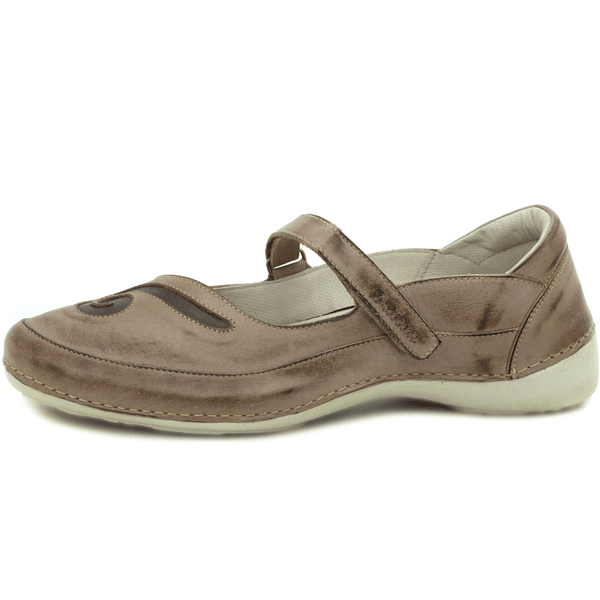 Sapatilha Feminina em Couro Legítimo e Palmilha Gel - Fendi - Café - Sola Off - 41 (AL048) OUTLET