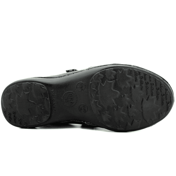 Sapatilha Feminina em Couro Legítimo e Palmilha Gel - Preto - Sola Preta - 36 (AL049) OUTLET