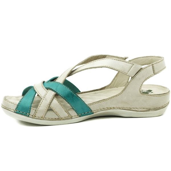 Sandália Bem-Estar Ortopédica em Couro Legítimo - Off - Oceano - Sola Off - 39 (BE010) OUTLET