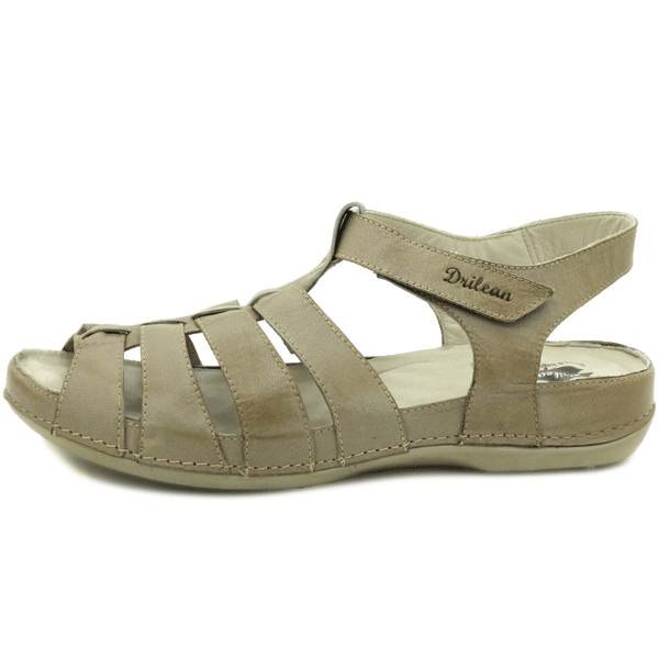 Sandália Bem-Estar Ortopédica em Couro Legítimo - Chumbo - Sola Off - 41 (BE013) OUTLET