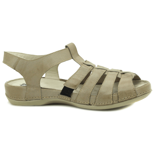 Sandália Bem-Estar Ortopédica em Couro Legítimo - Chumbo - Sola Off - 41 (BE013) OUTLET