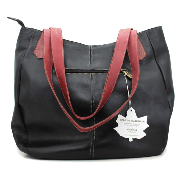Bolsa Feminina em Couro Legitimo - Preto (BG043)
