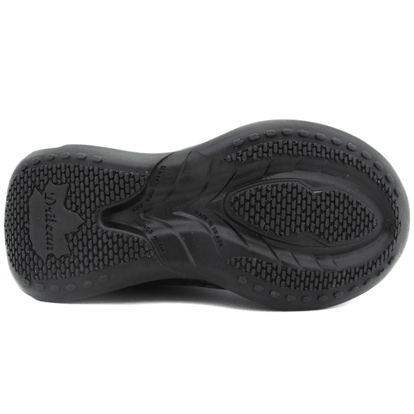 Tênis Feminino em Couro Legítimo com Palmilha em Gel - Preto - Violeta - Sola Preta (CAF003)