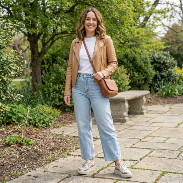 Tênis Feminino em Couro Legítimo com Palmilha em Gel - Off/ Onix - Sola Off (LEV002)