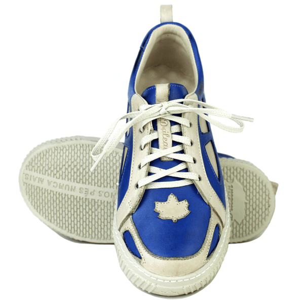 Tênis Feminino em Couro Legítimo com Palmilha em Gel - ROYAL /OFF - SOLA OFF (LEV004) 