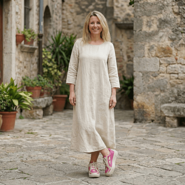 Tênis Feminino em Couro Legítimo com Palmilha em Gel - VIOLETA /OFF - SOLA OFF (LEV004) 