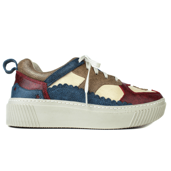 Tênis Feminino em Couro Legítimo com Palmilha em Gel - BIC.OFF /BIC.VERMELHO /BIC.FENDI /BIC.AZUL - SOLA OFF (LEV007)