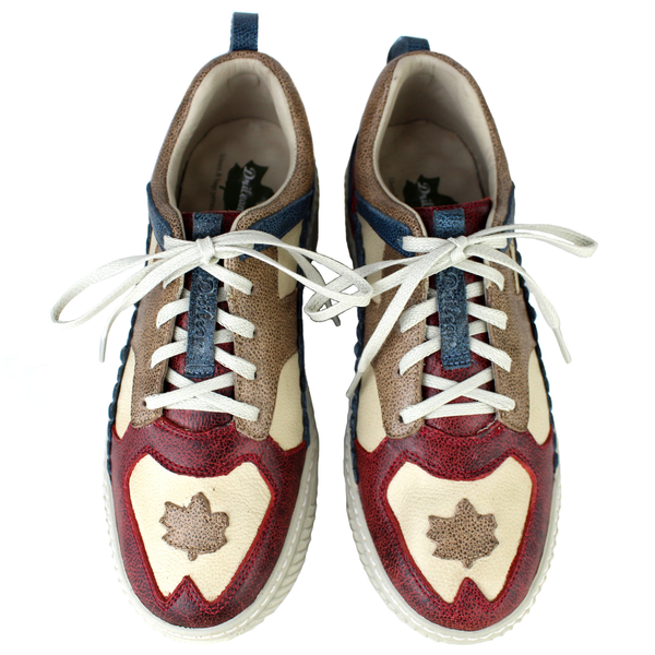 Tênis Feminino em Couro Legítimo com Palmilha em Gel - BIC.OFF /BIC.VERMELHO /BIC.FENDI /BIC.AZUL - SOLA OFF (LEV007)