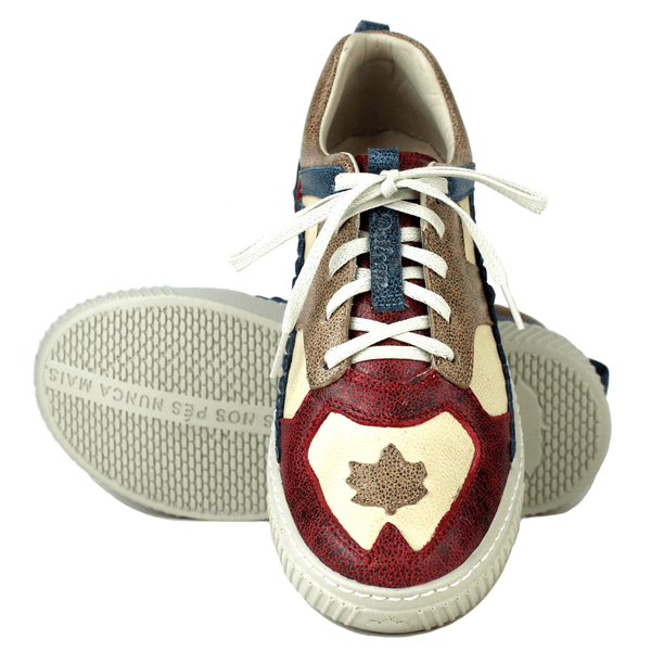 Tênis Feminino em Couro Legítimo com Palmilha em Gel - BIC.OFF /BIC.VERMELHO /BIC.FENDI /BIC.AZUL - SOLA OFF (LEV007)