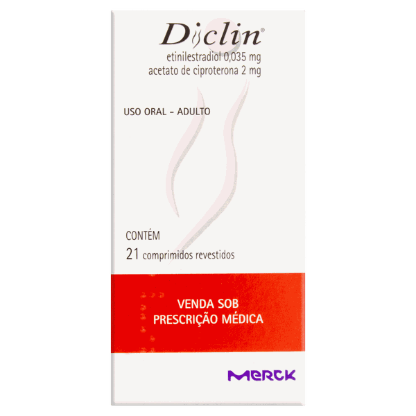 Diclin Etinilestradiol 0,035mg + Acetato de Ciproterona 2mg 21 comprimidos