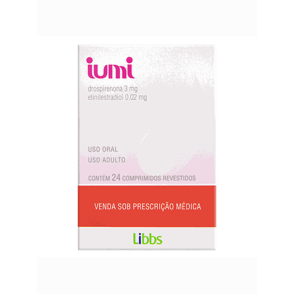 Iumi Drospirenona 3mg + Etinilestradiol 0,02mg 24 comprimidos