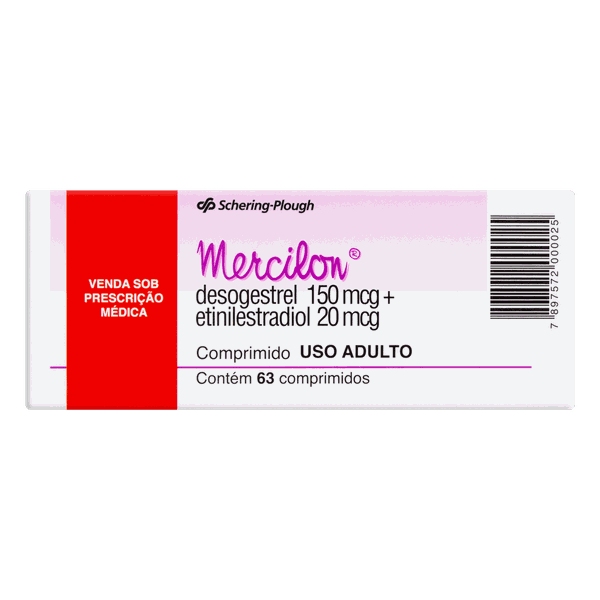 Mercilon Desogestrel 150mcg + Etinilestradiol 20mcg 63 comprimidos