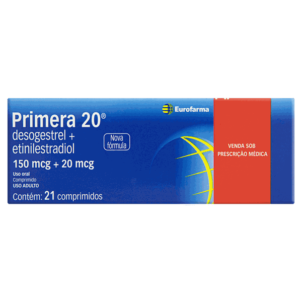 Primera 20 Etinilestradiol 20mcg + Desogestrel 150mcg 21 comprimidos