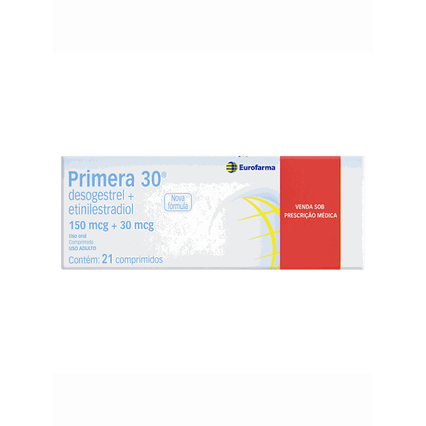 Primera 30 Etinilestradiol 30mcg + Desogestrel 150mcg 21 comprimidos