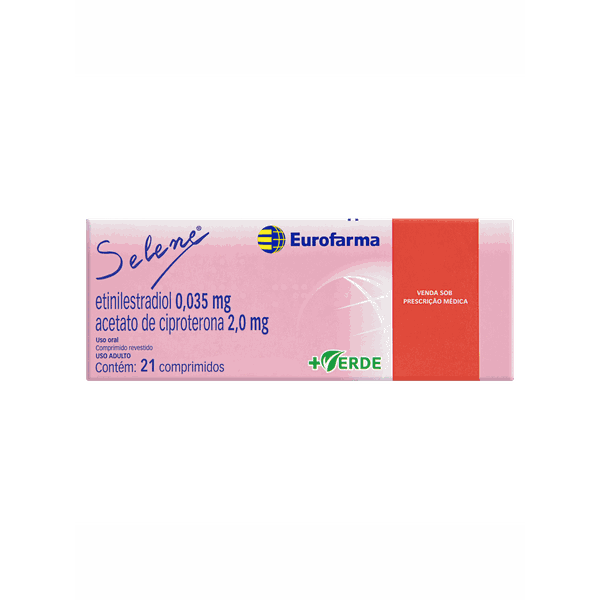 Selene Etinilestradiol 0,035mg + Acetato de Ciproterona 2mg 63 comprimidos