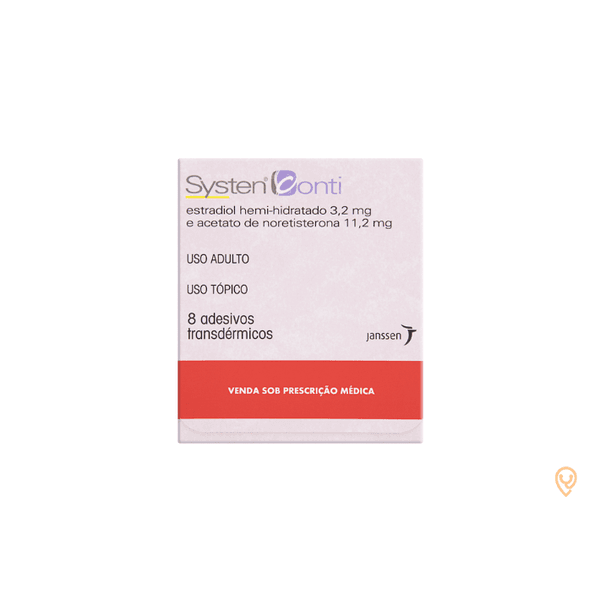 Systen Conti Estradiol 3,2mg + Acetato de Noretisterona 11,2mg 8 Adesivos Transdérmicos