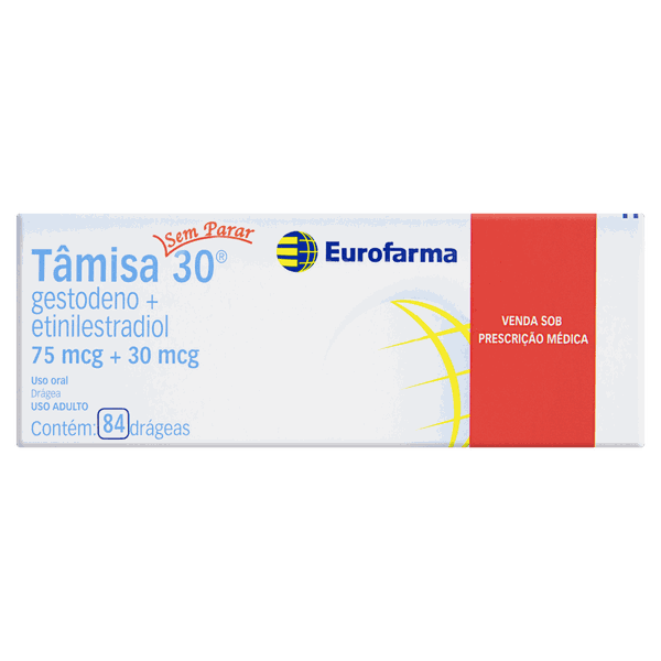 Tamisa 30 Gestodeno 75mcg + Etinilestradiol 30mcg 84 comprimidos