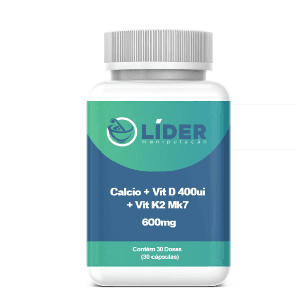 Calcio 600mg + Vit D 400ui + Vit K2 Mk7 – 30 cápsulas