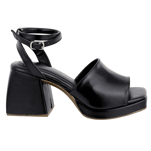 Sandália Meia Pata Salto Grosso 195011 Floter Preto