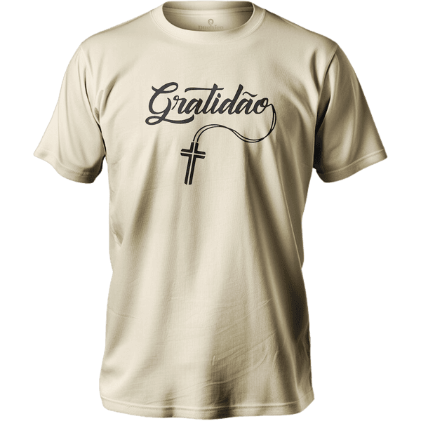 Camiseta 100% Algodão Masculino E Feminino Religiosa Gratidão