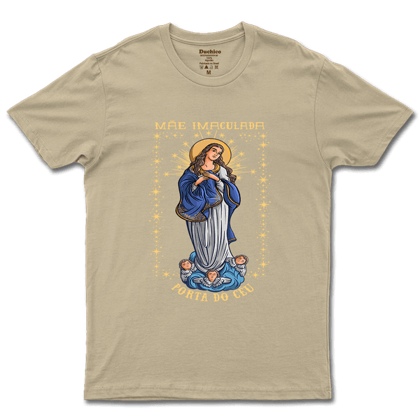 Camiseta De Algodão Masculino E Feminino Católica Mãe Imaculada