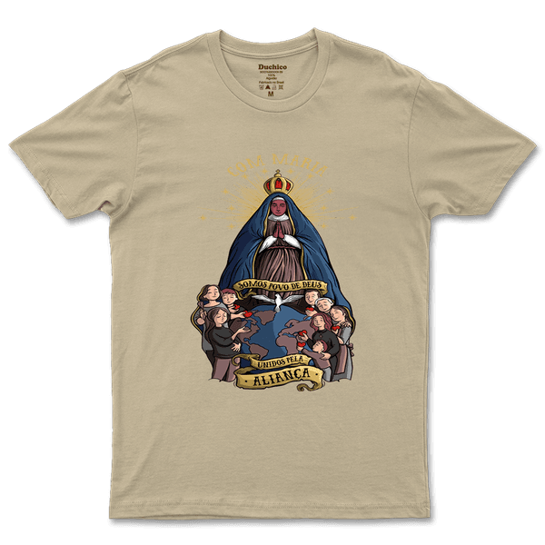 Camiseta De Algodão Masculino E Feminino Católica Novena De Nossa Senhora