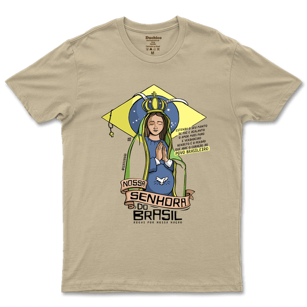 Camiseta De Algodão Masculino E Feminino Católica Padroeira Do Brasil Nossa Senhora