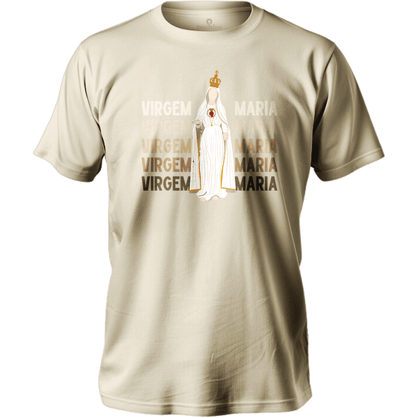 Camiseta De Algodão Masculino E Feminino Católica Virgem Maria