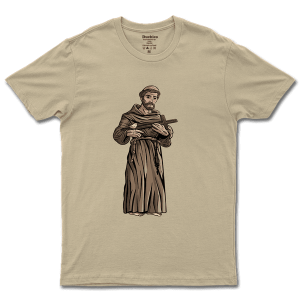 Camiseta De Algodão Masculino E Feminino Católica São Francisco De Assis