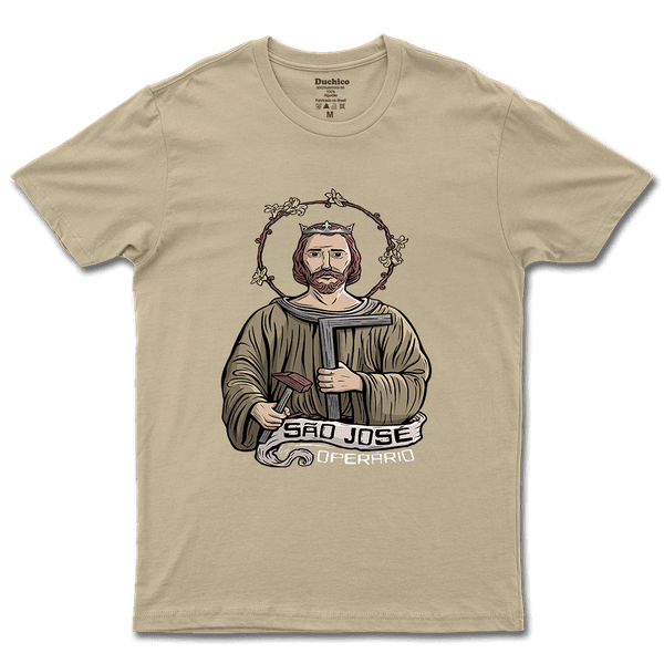 Camiseta De Algodão Masculino E Feminino Católica São José Operário
