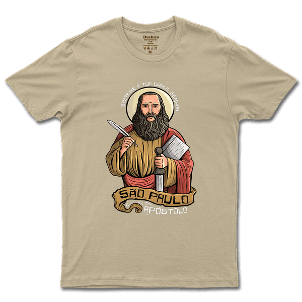 Camiseta De Algodão Masculino E Feminino Católica São Paulo Apostolo