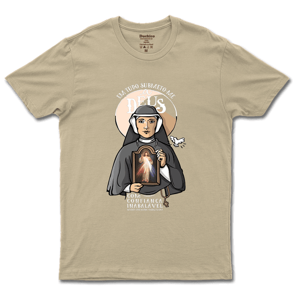 Camiseta De Algodão Masculino E Feminino Católica Santa Faustina