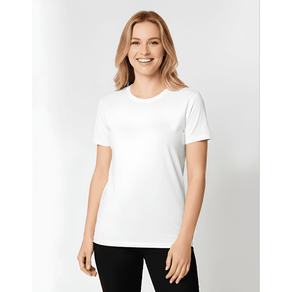 Camiseta Básica Feminina Branca Manga Curta